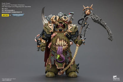 Warhammer 40k Action Figure 1/18 Death Guard Deathshroud Terminator Champion with Manreaper and Plaguespurter Gauntlets 14 cm