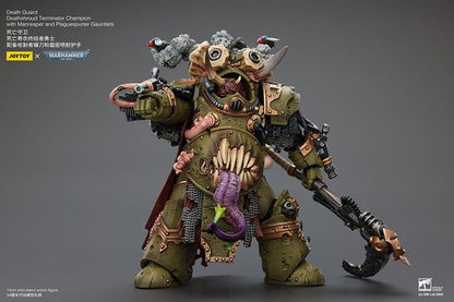 Warhammer 40k Action Figure 1/18 Death Guard Deathshroud Terminator Champion with Manreaper and Plaguespurter Gauntlets 14 cm