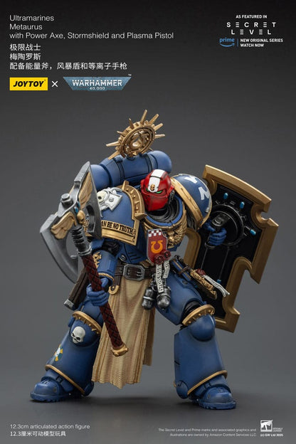 Warhammer 40,000 Action Figure Ultramarines Metaurus with Power Axe, Stormshield and Plasma Pistol 13 cm Joy Toy (CN)