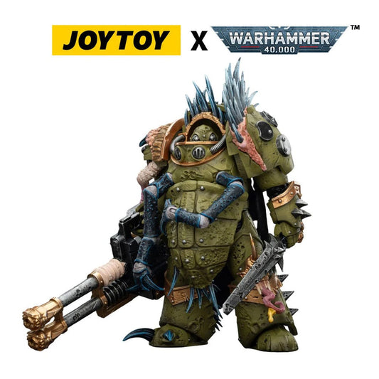 Warhammer 40,000 Action Figure Death Guard Blightlord Terminator 1 with Reaper Autocannon and Bubotic Blades 14 cm Joy Toy (CN)