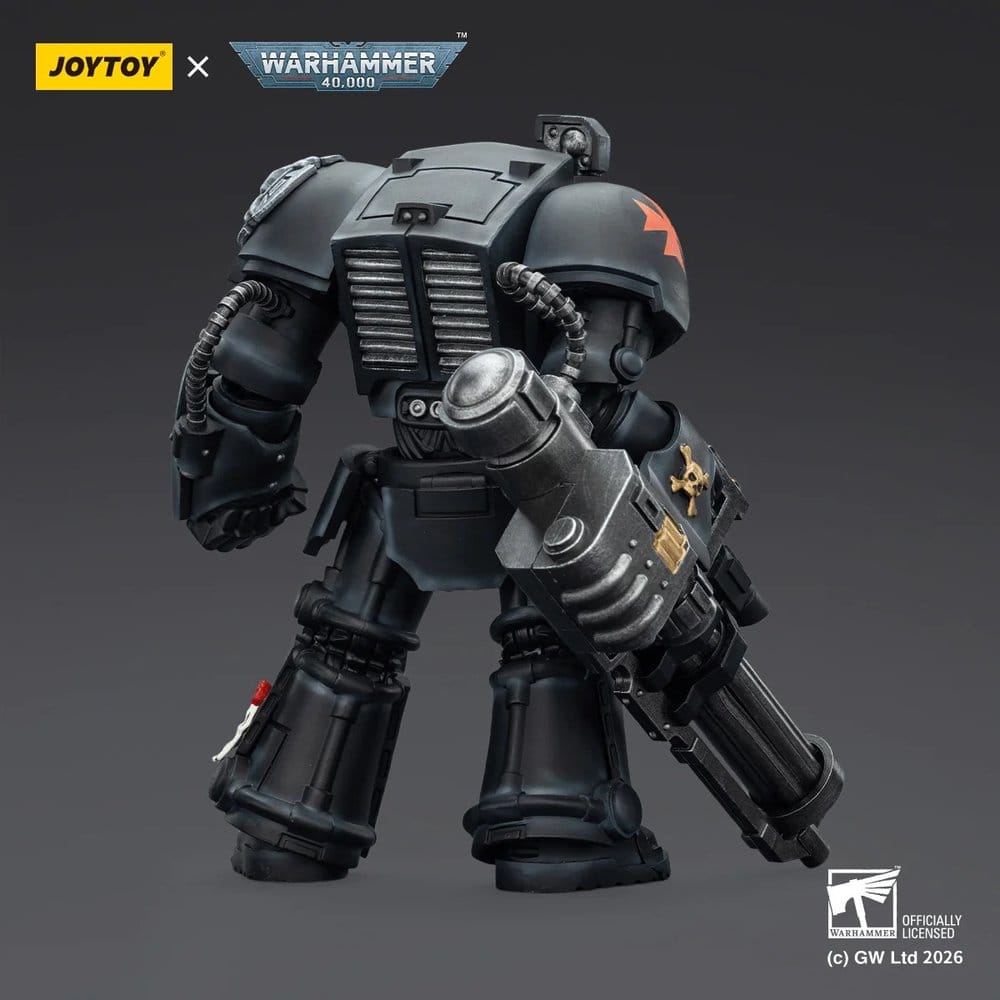 Warhammer 40,000 Action Figure Black Templars Terminator 3 with Power Fist and Assault Cannon 14 cm