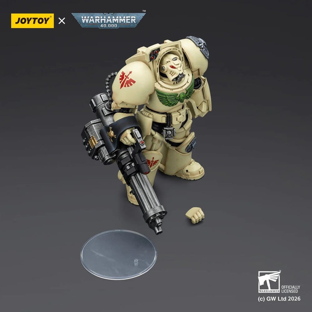 Warhammer 40,000 Action Figure Dark Angels Deathwing Terminator 3 with Power Fist and Assault Cannon 14 cm