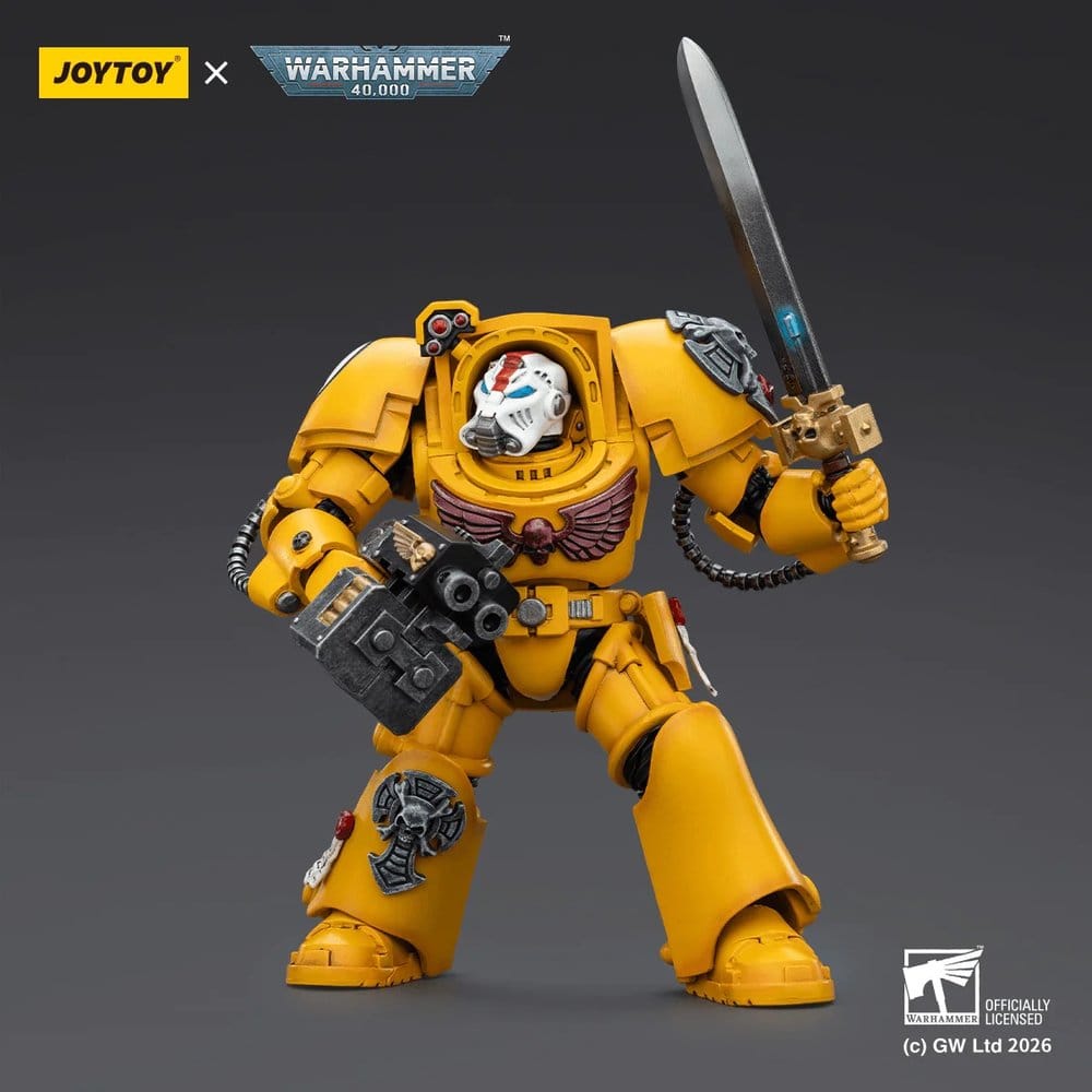 Warhammer 40,000 Action Figure Imperial Fists Terminator 1 with Power Sword and Storm Bolter 14 cm Joy Toy (CN)