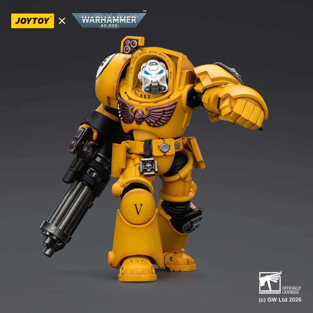 Warhammer 40,000 Action Figure Imperial Fists Terminator 3 with Power Fist and Assault Cannon 14 cm Joy Toy (CN)