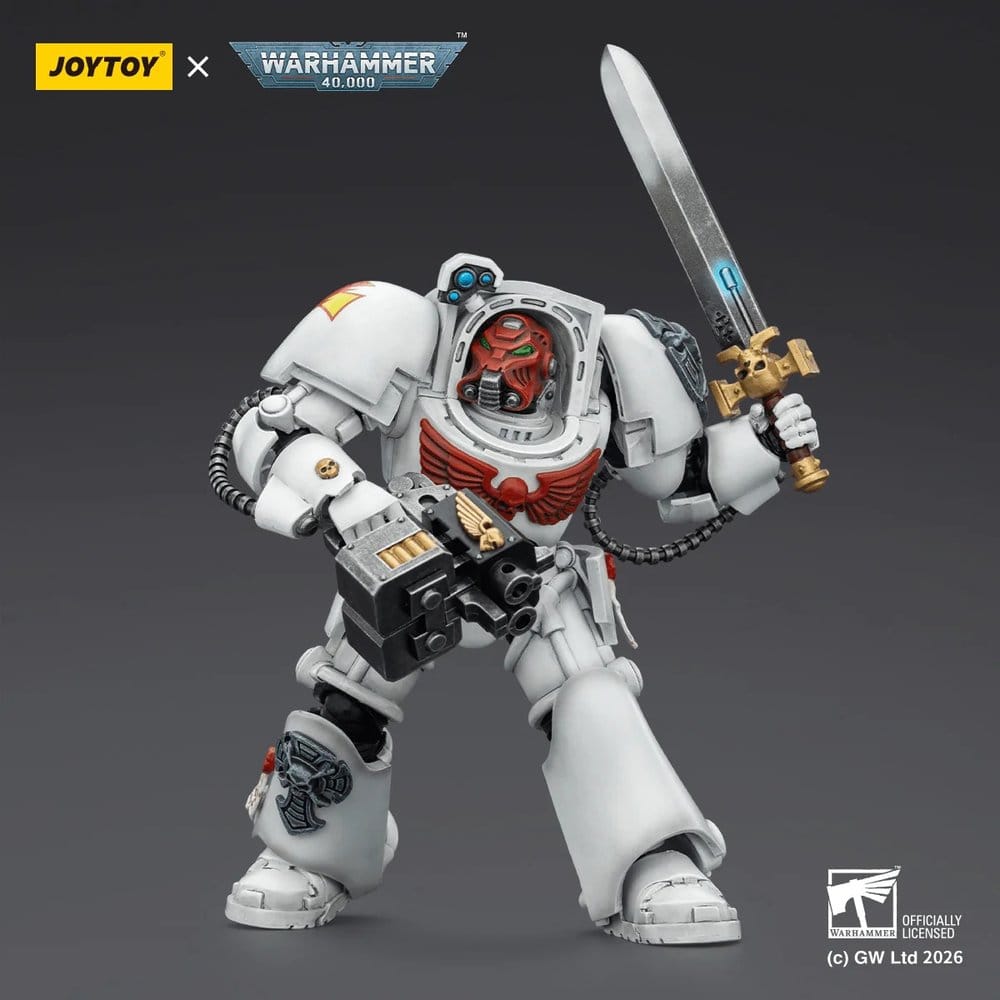Warhammer 40,000 Action Figure White Scars Terminator 1 with Power Sword and Storm Bolter 14 cm Joy Toy (CN)