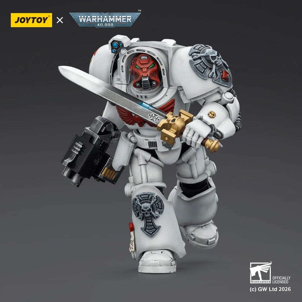Warhammer 40,000 Action Figure White Scars Terminator 1 with Power Sword and Storm Bolter 14 cm Joy Toy (CN)