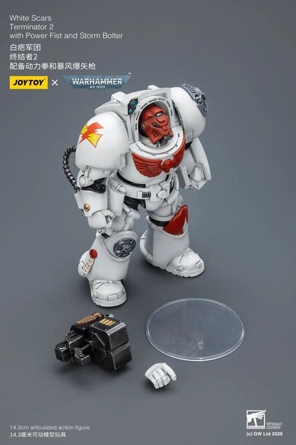 Warhammer 40,000 Action Figure White Scars Terminator 2 with Power Fist and Storm Bolter 14 cm Joy Toy (CN)