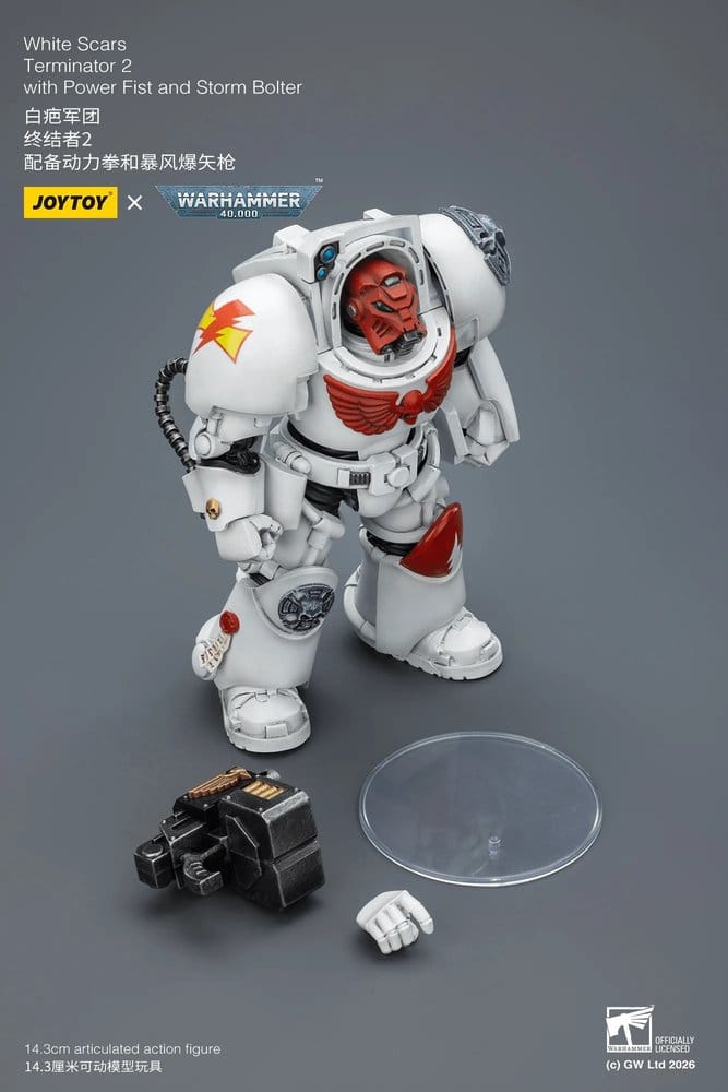 Warhammer 40,000 Action Figure White Scars Terminator 2 with Power Fist and Storm Bolter 14 cm Joy Toy (CN)