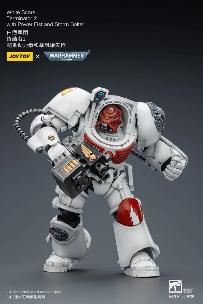 Warhammer 40,000 Action Figure White Scars Terminator 2 with Power Fist and Storm Bolter 14 cm