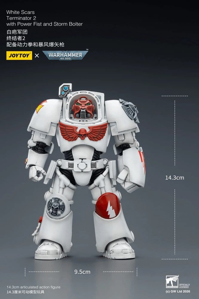 Warhammer 40,000 Action Figure White Scars Terminator 2 with Power Fist and Storm Bolter 14 cm Joy Toy (CN)