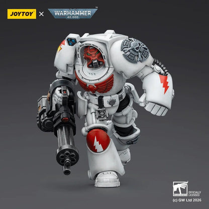 Warhammer 40,000 Action Figure White Scars Terminator 3 with Power Fist and Assault Cannon 14 cm Joy Toy (CN)