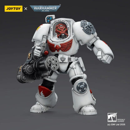 Warhammer 40,000 Action Figure White Scars Terminator 3 with Power Fist and Assault Cannon 14 cm Joy Toy (CN)