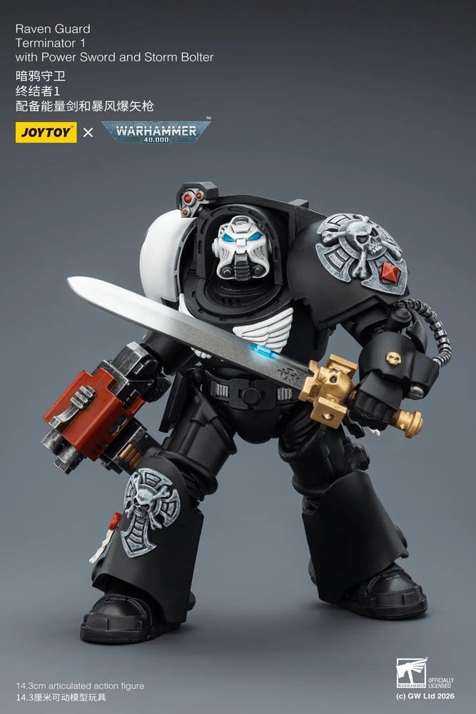 Warhammer 40,000 Action Figure Raven Guard Terminator 1 with Power Sword and Storm Bolter 14 cm Joy Toy (CN)
