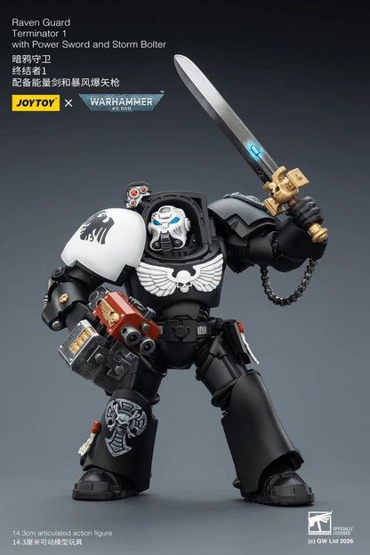 Warhammer 40,000 Action Figure Raven Guard Terminator 1 with Power Sword and Storm Bolter 14 cm Joy Toy (CN)