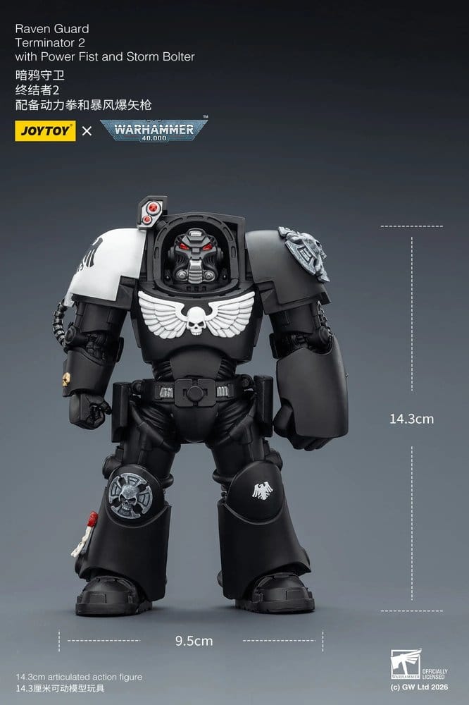 Warhammer 40,000 Action Figure Raven Guard Terminator 2 with Power Fist and Storm Bolter 14 cm Joy Toy (CN)