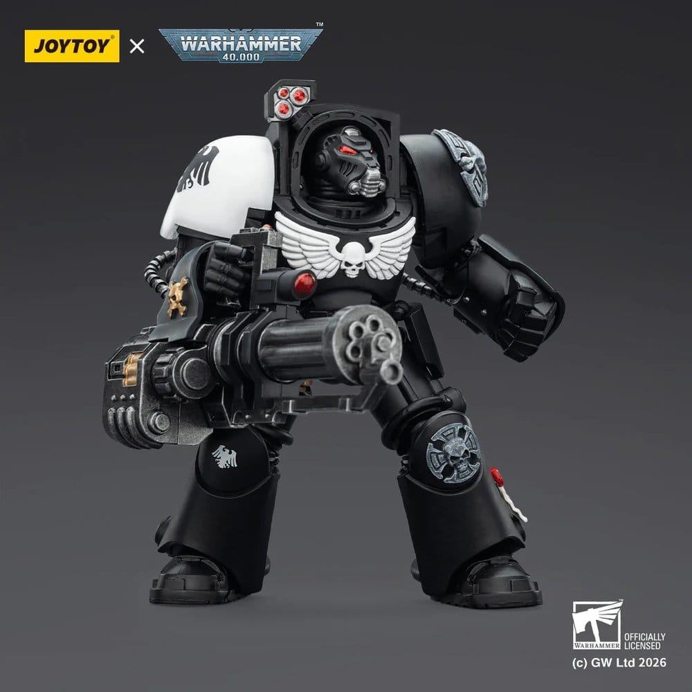 Warhammer 40,000 Action Figure Raven Guard Terminator 3 with Power Fist and Assault Cannon 14 cm Joy Toy (CN)