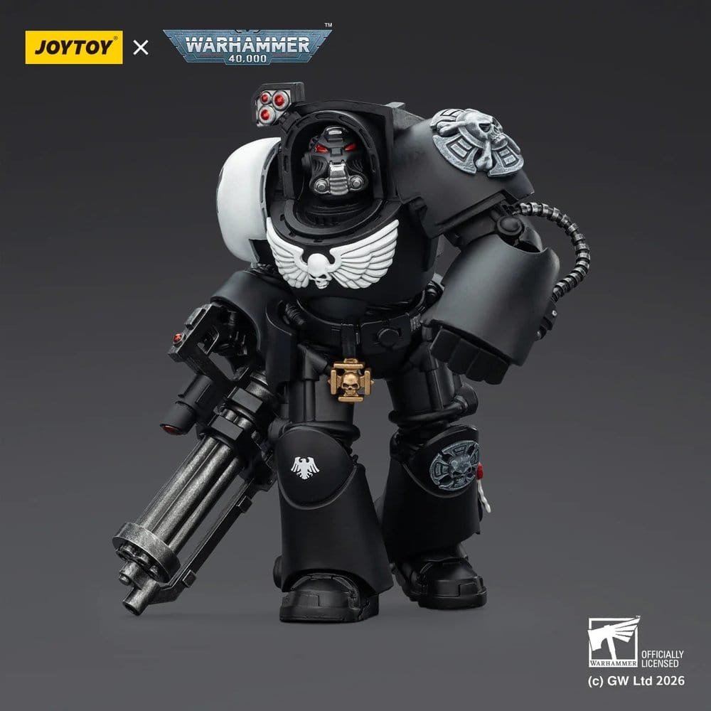 Warhammer 40,000 Action Figure Raven Guard Terminator 3 with Power Fist and Assault Cannon 14 cm Joy Toy (CN)