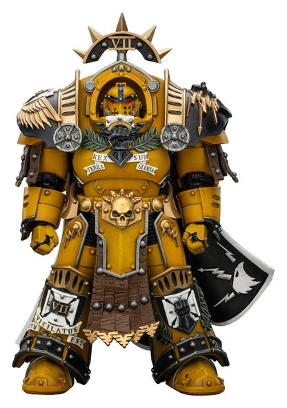 Warhammer Imperial Fists Action Figure Legion Praetor in Tartaros Terminator Armourwith Power Sword and Vigil Storm Shield 14 cm Joy Toy (CN)