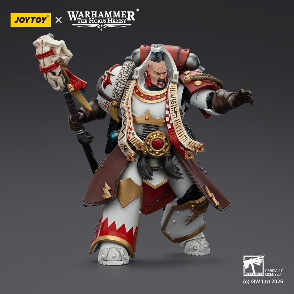 Warhammer 40,000 Action Figure White Scars Stormseer Consulwith Force Staff and Bolt Pistol 12 cm Joy Toy (CN)