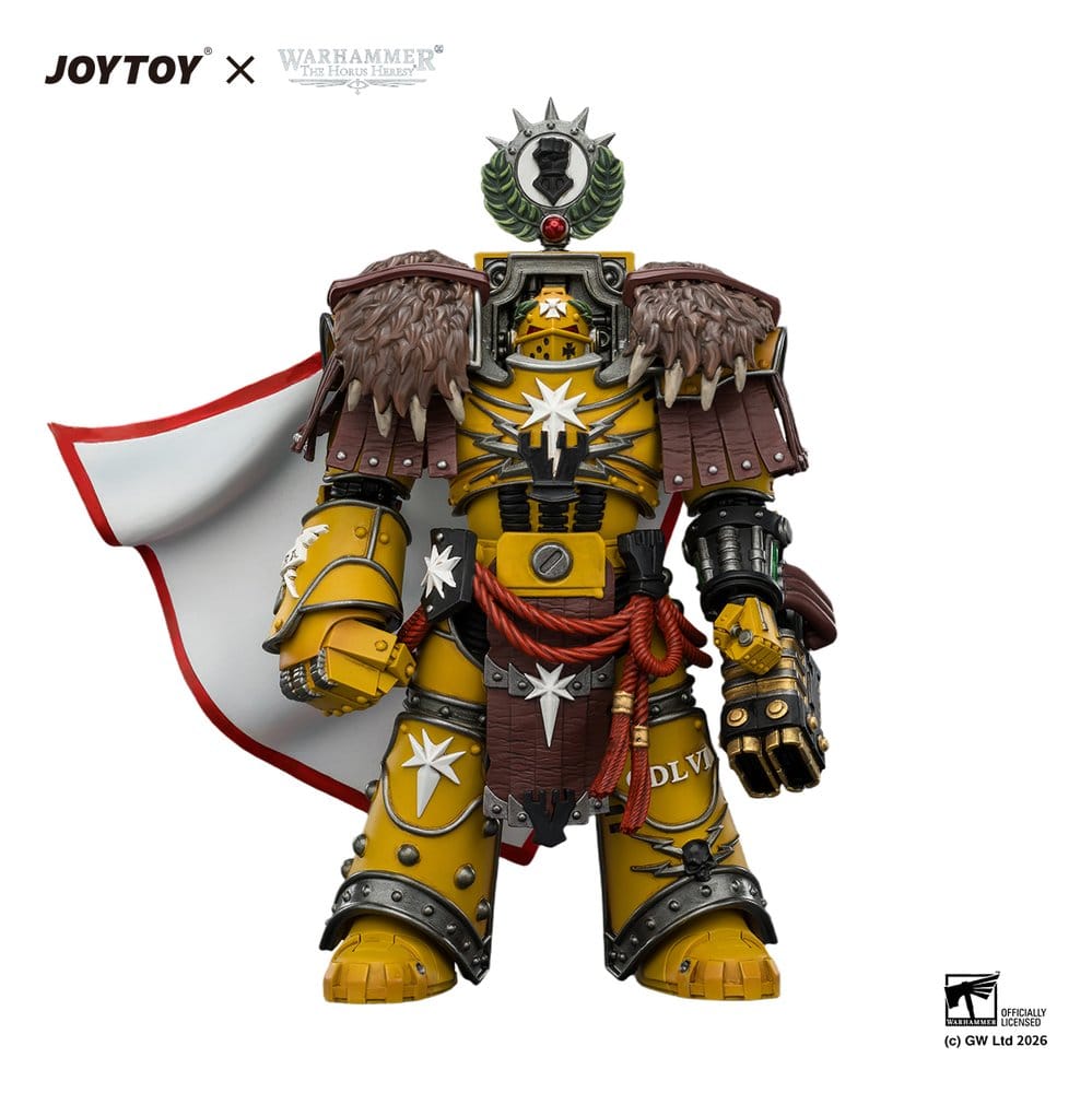 Warhammer Action Figure Imperial Fists Lord Castellan Evander Garrius, The Tyrant of Cthonia 14 cm Joy Toy (CN)
