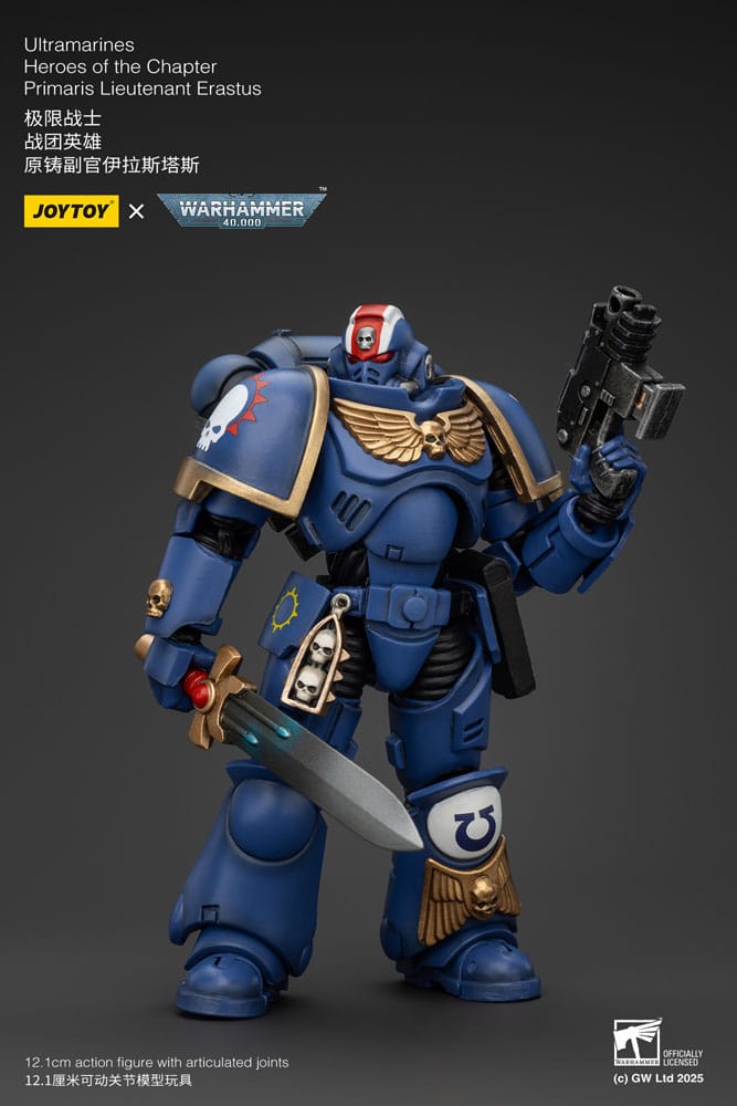 Warhammer 40k Action Figure 1/18 Ultramarines Heroes of the Chapter Primaris Lieutenant Erastus 20 cm Joy Toy (CN)
