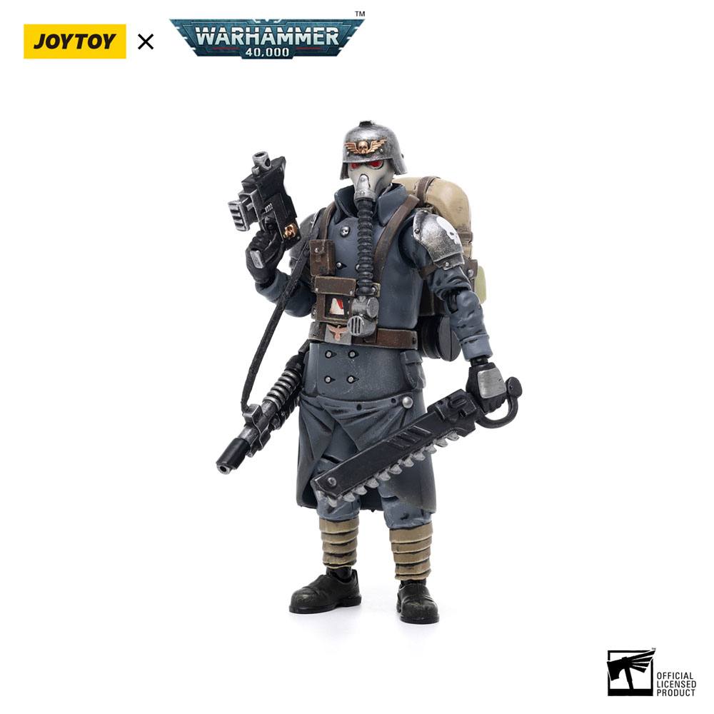 Warhammer 40k Action Figure 1/18 Death Korps of Krieg Veteran Squad Sergeant 10 cm Joy Toy (CN)