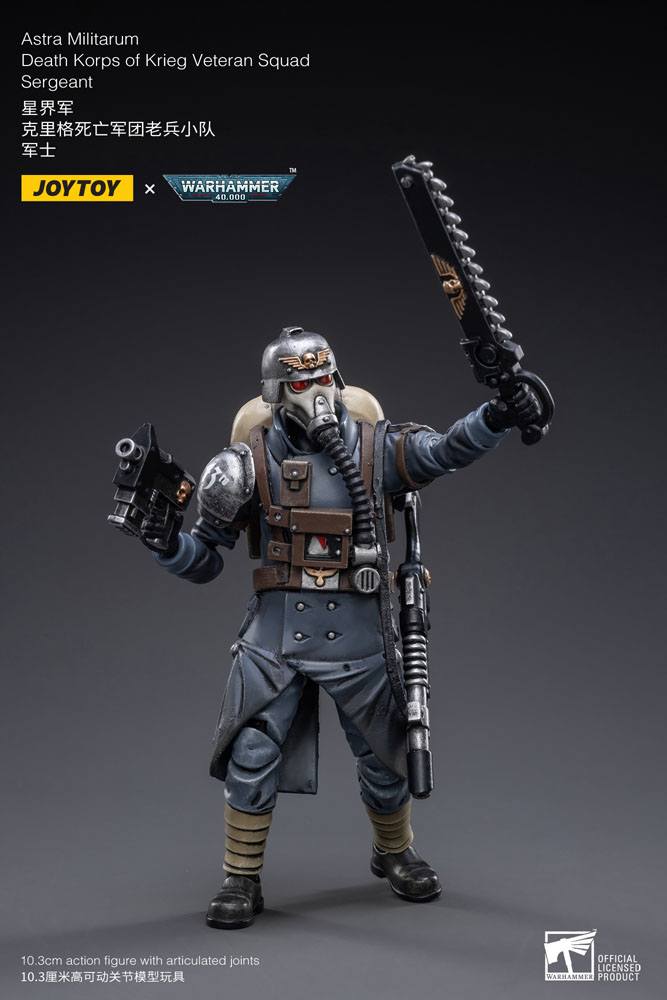 Warhammer 40k Action Figure 1/18 Death Korps of Krieg Veteran Squad Sergeant 10 cm Joy Toy (CN)