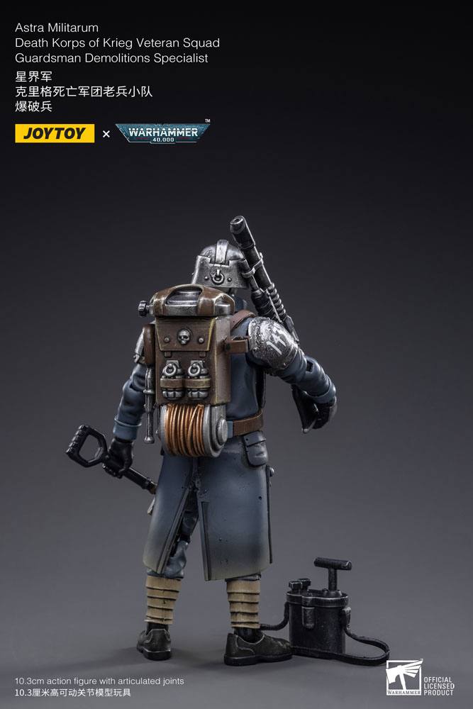 Warhammer 40k Action Figure 1/18 Death Korps of Krieg Veteran Squad Guardsman Demolitions Specialist 10 cm Joy Toy (CN)