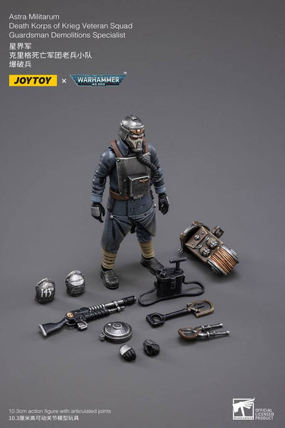 Warhammer 40k Action Figure 1/18 Death Korps of Krieg Veteran Squad Guardsman Demolitions Specialist 10 cm Joy Toy (CN)