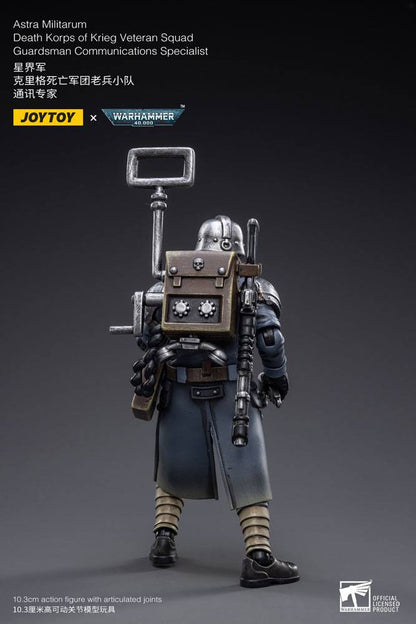 Warhammer 40k Action Figure 1/18 Death Korps of Krieg Veteran Squad Guardsman Communications Specialist 10 cm