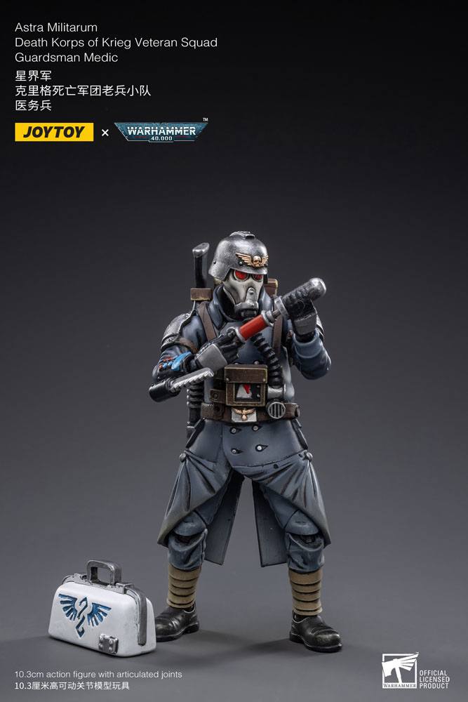 Warhammer 40k Action Figure 1/18 Death Korps of Krieg Veteran Squad Guardsman Medic 10 cm Joy Toy (CN)