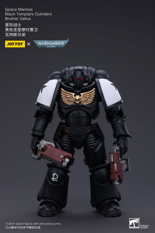 Warhammer 40k Action Figure 1/18 Space Marines Black Templars Outriders Brother Valtus 14 cm Action figures
