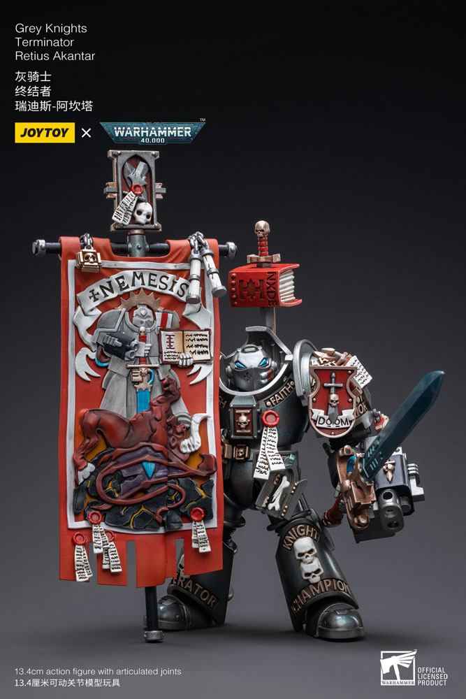 Warhammer 40k Action Figure 1/18 Grey Knights Terminator Retius Akantar 13 cm