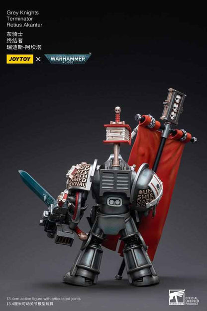 Warhammer 40k Action Figure 1/18 Grey Knights Terminator Retius Akantar 13 cm