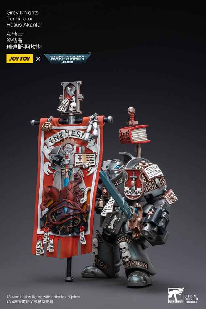 Warhammer 40k Action Figure 1/18 Grey Knights Terminator Retius Akantar 13 cm