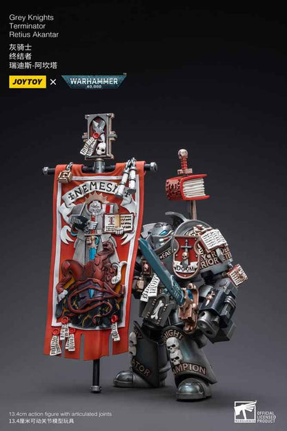 Warhammer 40k Action Figure 1/18 Grey Knights Terminator Retius Akantar 13 cm