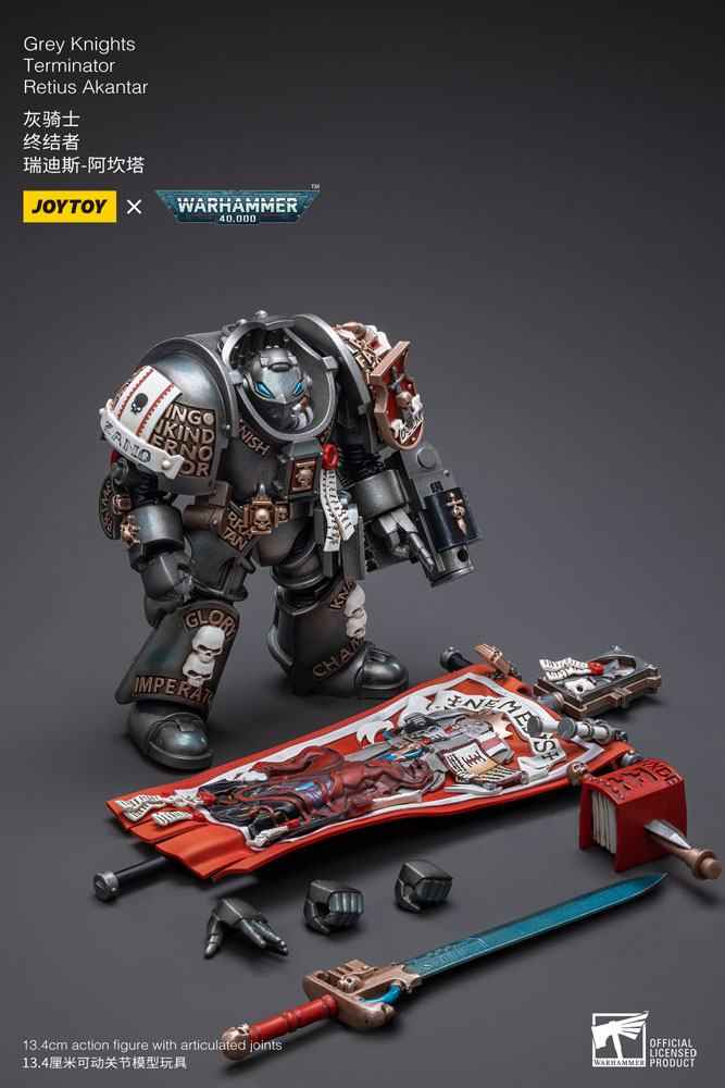 Warhammer 40k Action Figure 1/18 Grey Knights Terminator Retius Akantar 13 cm