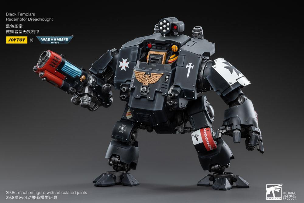 Warhammer 40k Action Figure 1/18 Black Templars Redemptor Dreadnought 30 cm