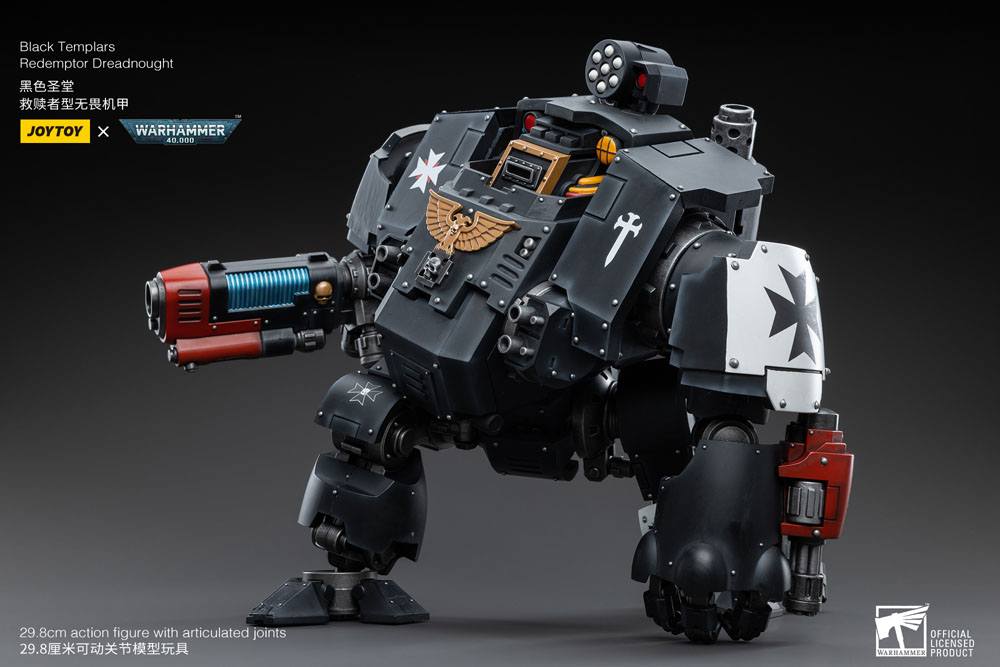 Warhammer 40k Action Figure 1/18 Black Templars Redemptor Dreadnought 30 cm