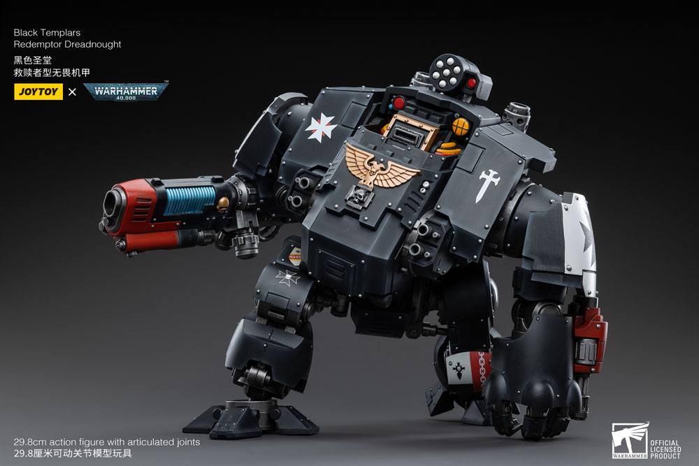 Warhammer 40k Action Figure 1/18 Black Templars Redemptor Dreadnought 30 cm