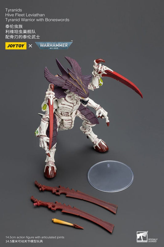 Warhammer 40k Action Figure 1/18 Tyranids Hive Fleet Leviathan Tyranid Warrior with Boneswords 12 cm Joy Toy (CN)