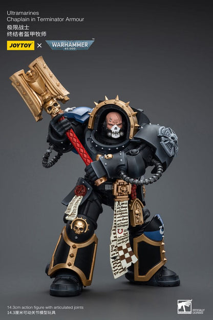 Warhammer 40k Action Figure 1/18 Ultramarines Chaplain in Terminator Armour 12 cm