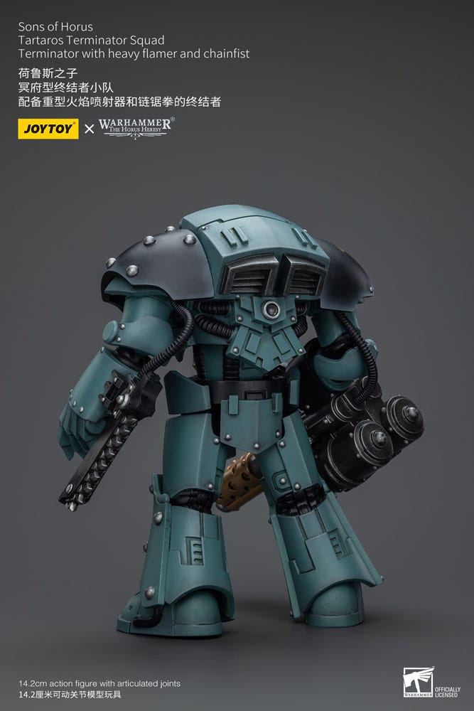 Warhammer The Horus Heresy Action Figure 1/18 Tartaros Terminator Squad Terminator With Heavy Flamer And Chainfist 12 cm