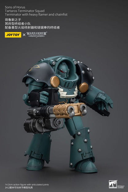 Warhammer The Horus Heresy Action Figure 1/18 Tartaros Terminator Squad Terminator With Heavy Flamer And Chainfist 12 cm