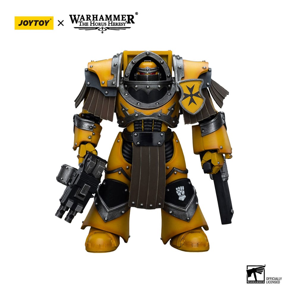Warhammer The Horus Heresy Action Figure 1/18 Imperial Fists Legion Cataphractii Terminator Squad Legion Cataphractii with Chainfist 12 cm Joy Toy (CN)