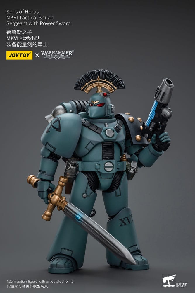 Warhammer The Horus Heresy Action Figure 1/18 Sons of Horus MKVI Tactical Squad Sergeant with Power Sword 12 cm