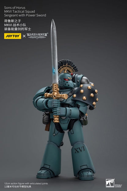 Warhammer The Horus Heresy Action Figure 1/18 Sons of Horus MKVI Tactical Squad Sergeant with Power Sword 12 cm