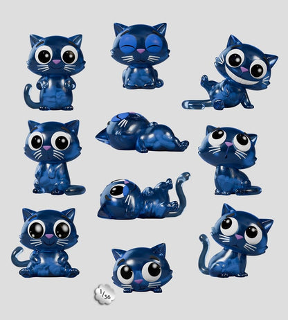 Cat Scans Mini Figures S1 6 cm Blind Box Display (9)