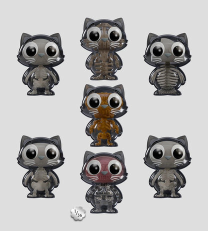 Cat Scans Mini Figures S2 Bare Bones 6 cm Blind Box Display (6)