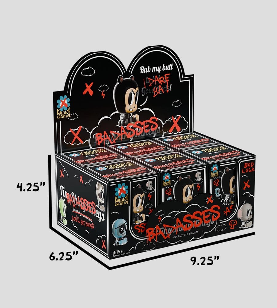 Tiny Shiny Hiney Peakers Mini Figures S2 Badasses 7 cm Blind Box Display (6)